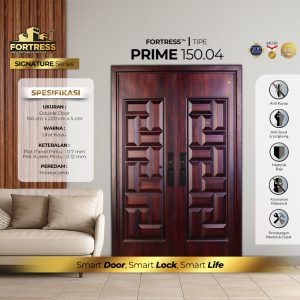Pintu Fortress Tipe PRIME 150.04 Motif Kayu Bahan Baja
