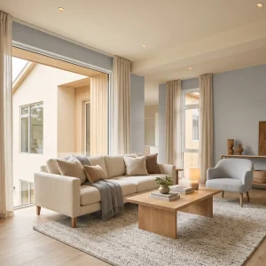 Interior Abu-Abu dan Cream untuk Rumah yang Lebih Lembut