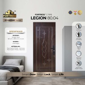 Pintu Fortress Tipe LEGION 80.04 Bahan Baja Motif Kayu